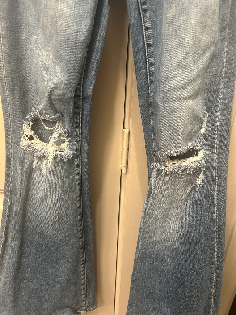 Flying Monkey Distressed Flare Jeans for Women - Picture 6 of 10